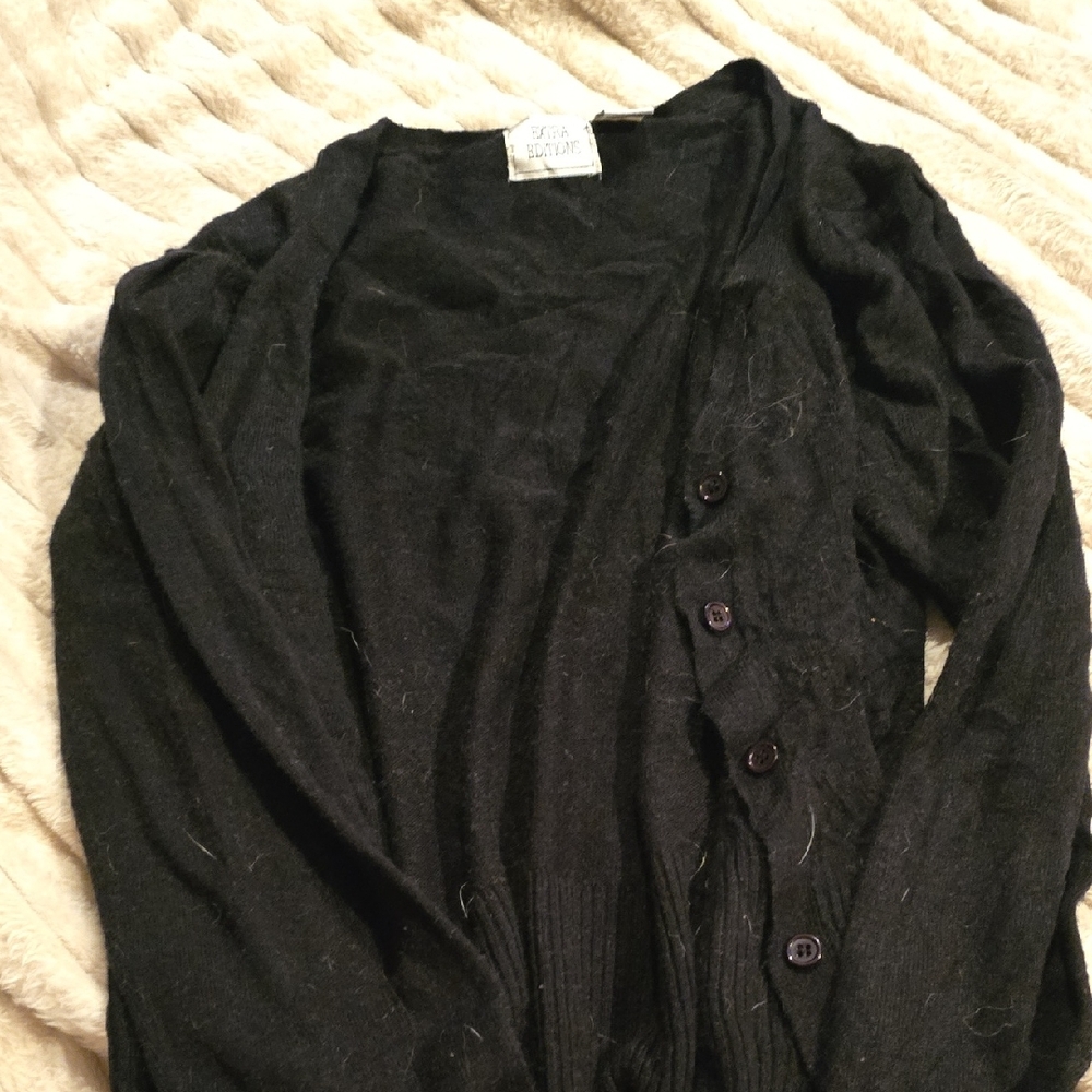 Black Cardigan Sweater